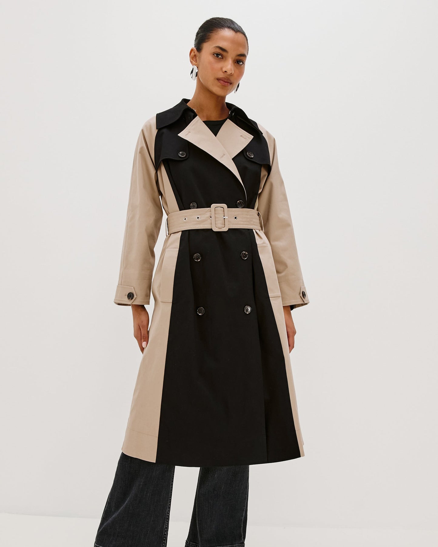 Maud Coat - Black Taupe