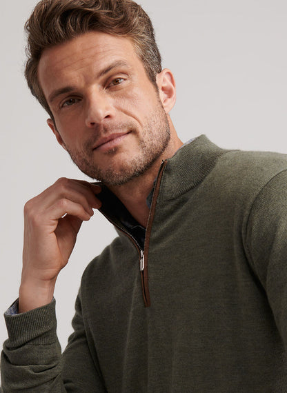 Autumn Crest Suede Trim Quarter-Zip