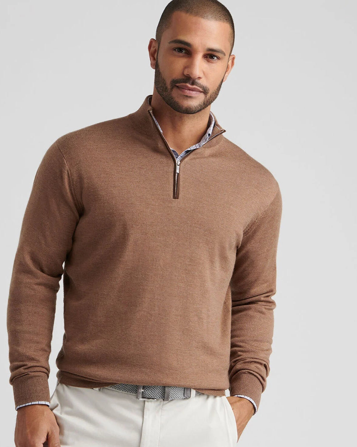 Autumn Crest Suede Trim Quarter-Zip