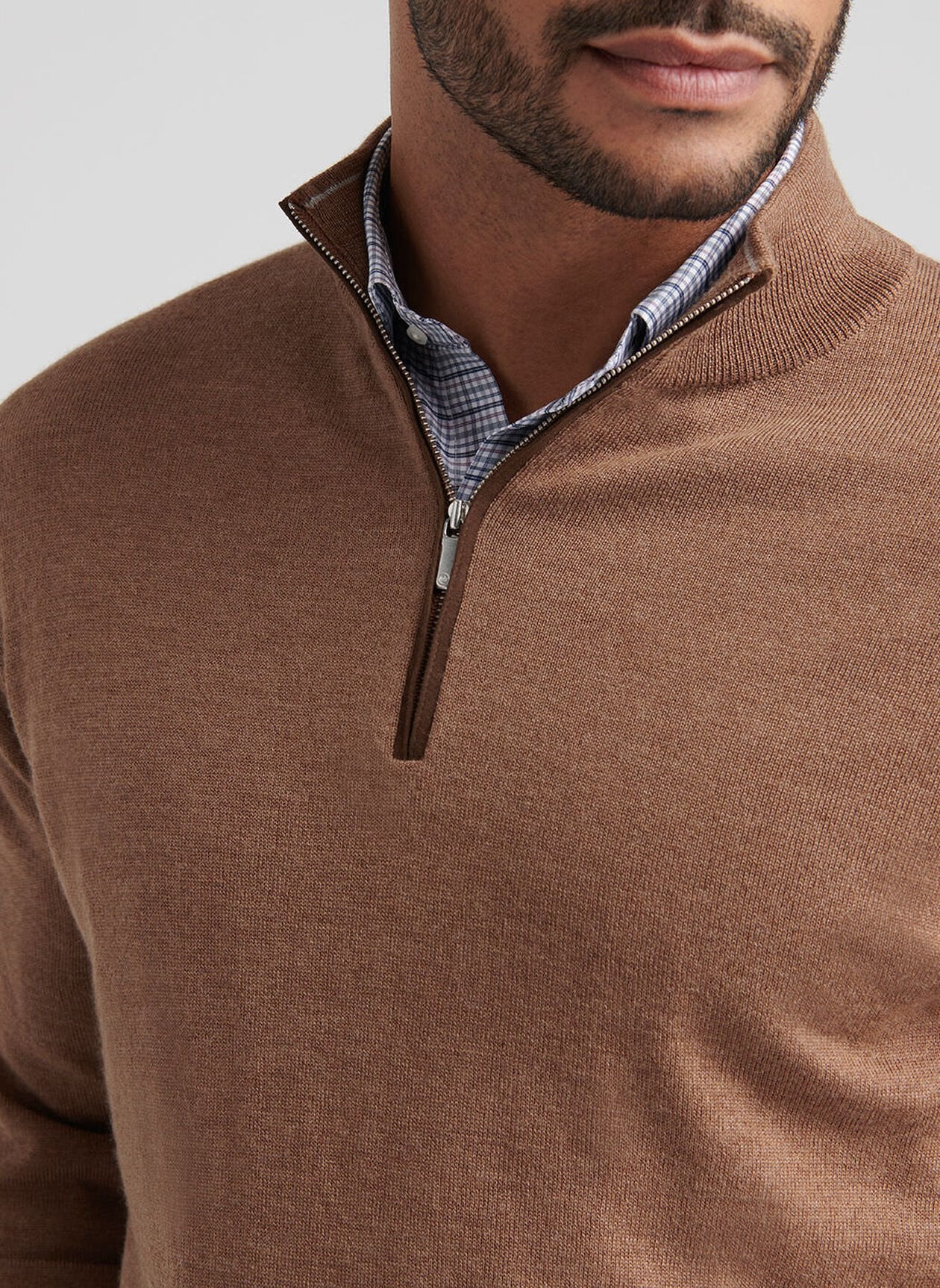 Autumn Crest Suede Trim Quarter-Zip