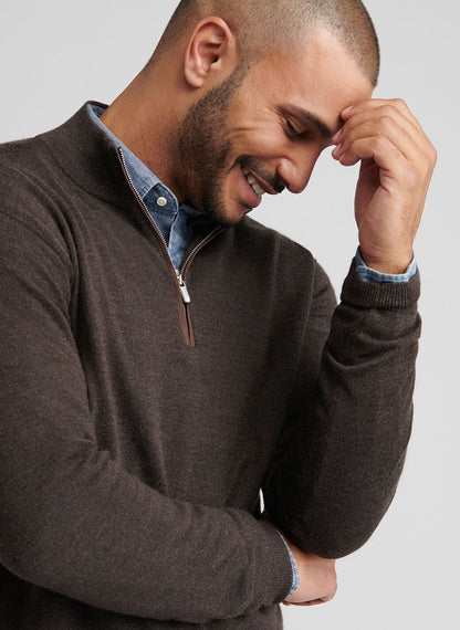 Autumn Crest Suede Trim Quarter-Zip