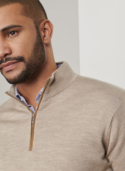 Autumn Crest Suede Trim Quarter-Zip