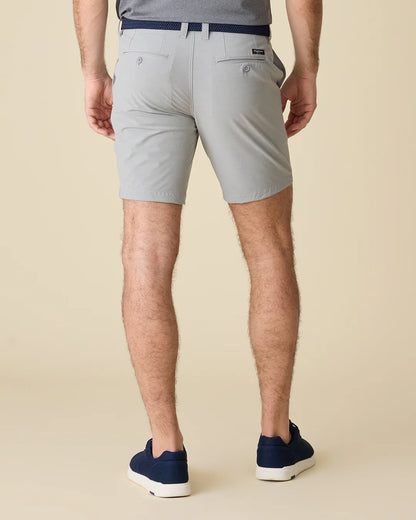COTTON BLEND ANY-WEAR PERFORMANCE SHORT - 8" INSEAM in light gray, stretch, quick drying by FLAG & ANTHEM