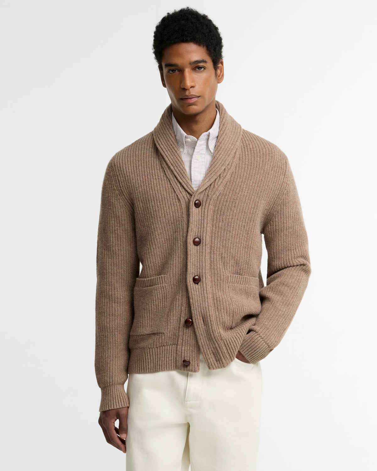 Hartland Knitted Shawl Neck Cardigan