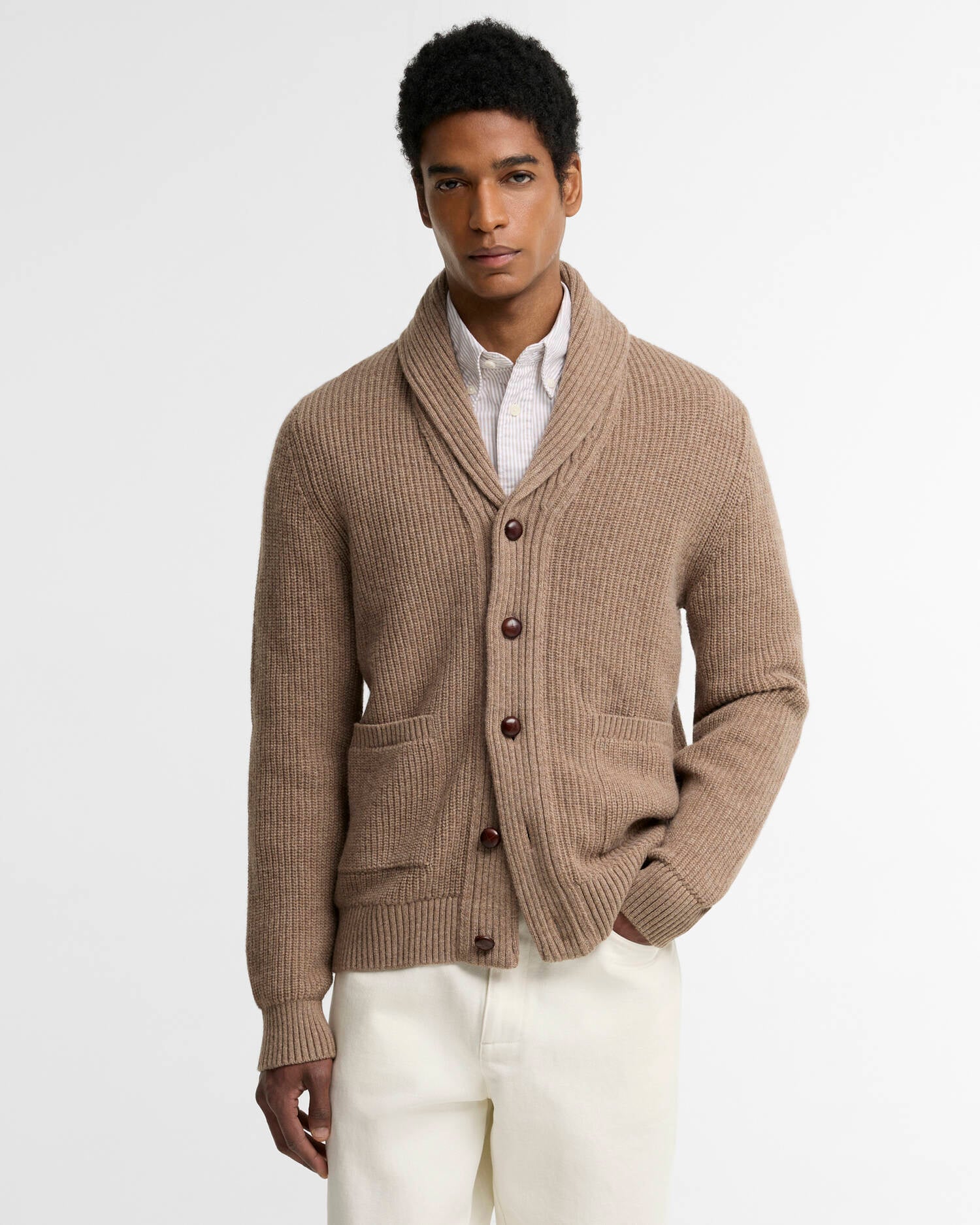 Hartland Knitted Shawl Neck Cardigan