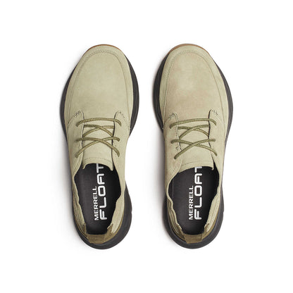 Pair of Drab lace-up shoes in light tan suede with cushioned collars
