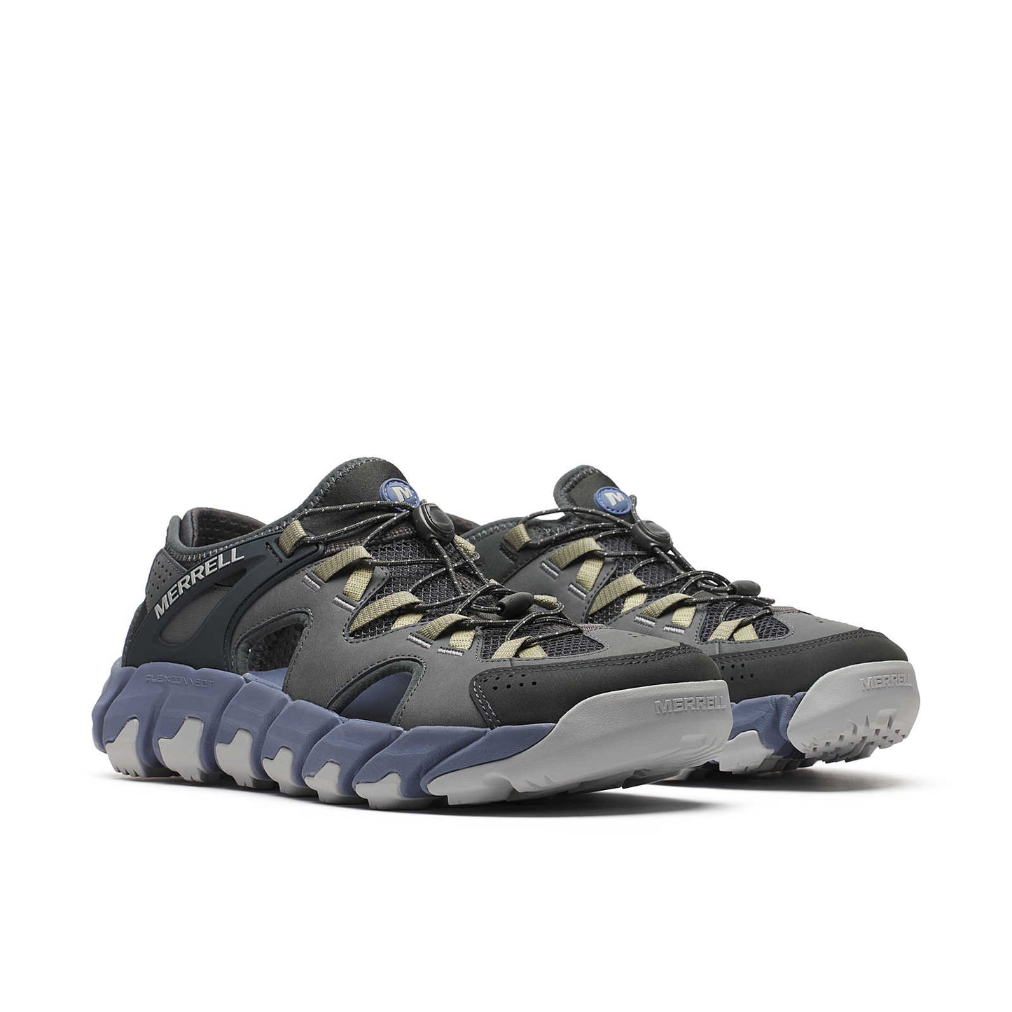 Maipo Explorer Sieve M - Alloy/Indigo men's breathable Merrell hiking sandals in gray multicolor