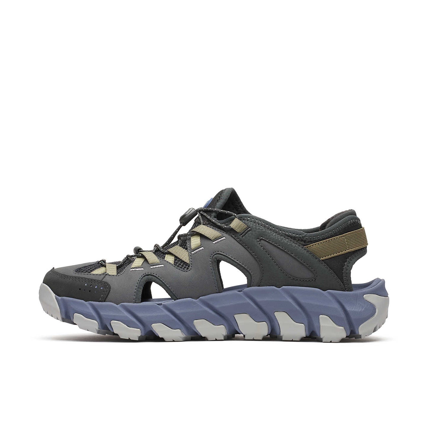 Maipo Explorer Sieve M - Alloy/Indigo breathable men's hiking sandal in gray multicolor by MERRELL