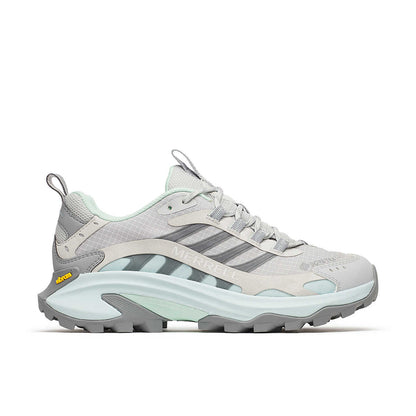 Moab Speed 2 GTX W - Belize in grey, turquoise, and blue by MERRELL, women's hiking shoes