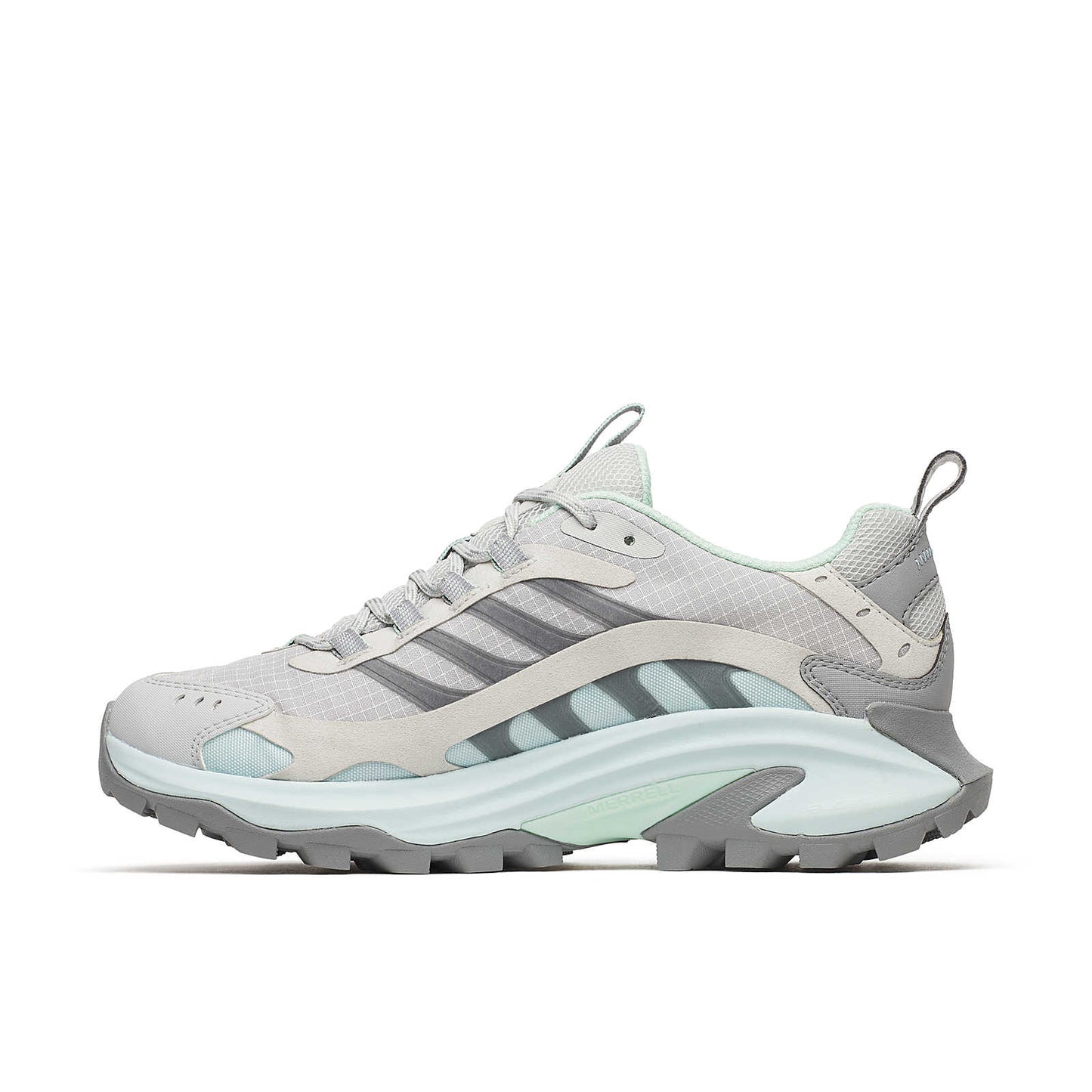 Moab Speed 2 GTX W - Belize by MERRELL, grey and turquoise hiking shoes, Women’s Shoes HCO