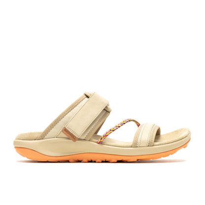 Terran 4 Slide sandal in neutral tones with cushioned footbed, adjustable strap, and textured outsole for comfortable, durable wear, perfect for effortless Hill Country style.