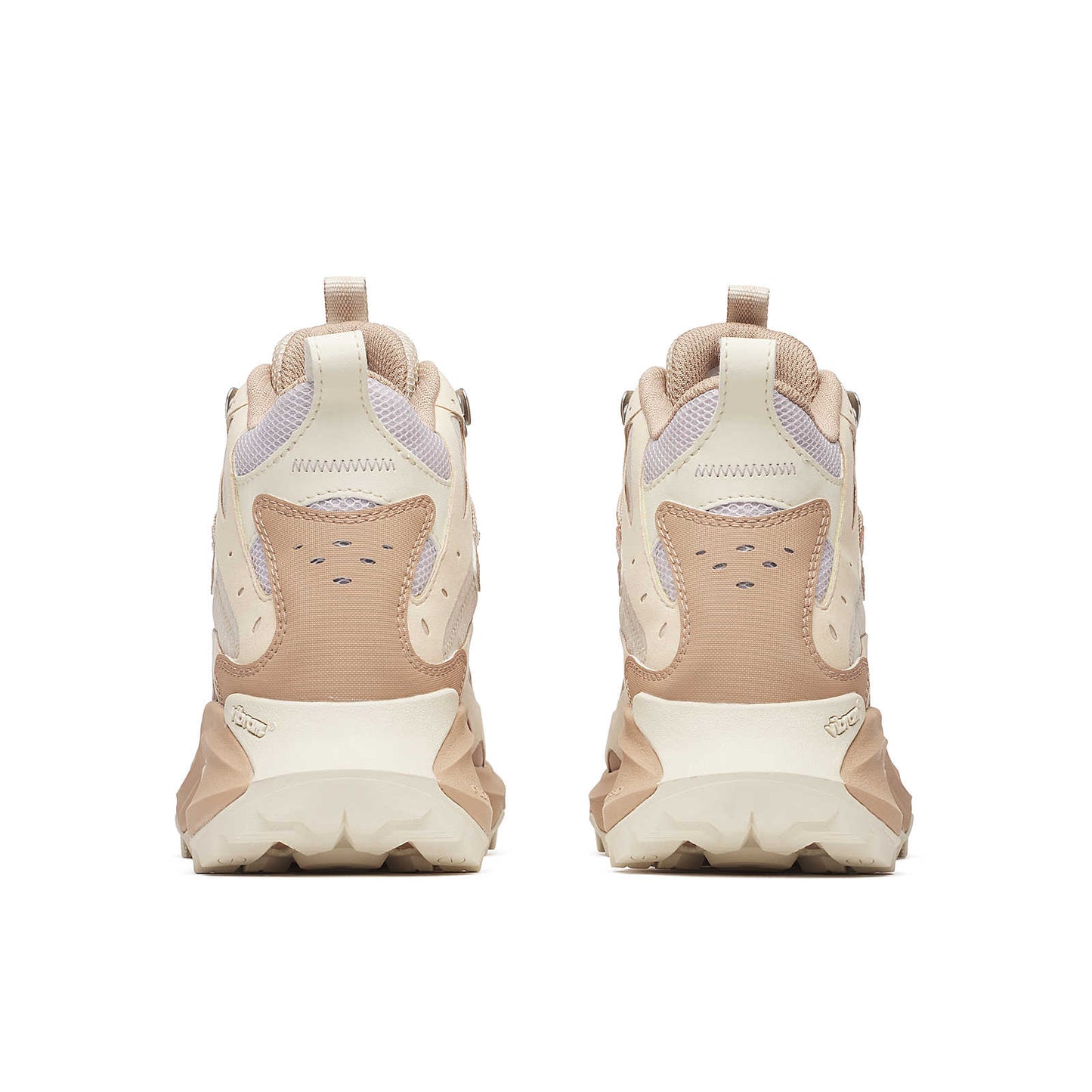 Moab Speed 2 Mid GTX shoes back view in nougat, padded heel and collar