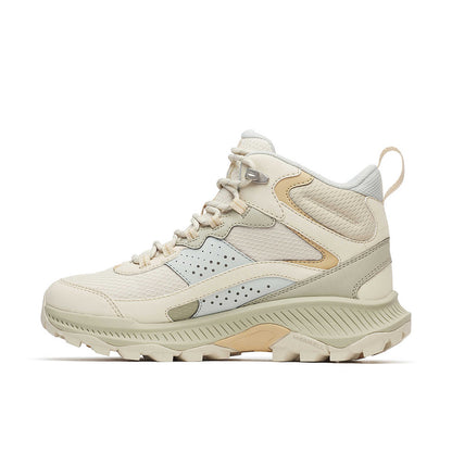Speed Strike 2 Mid W eggshell side profile with contrast overlay and lace eyelets