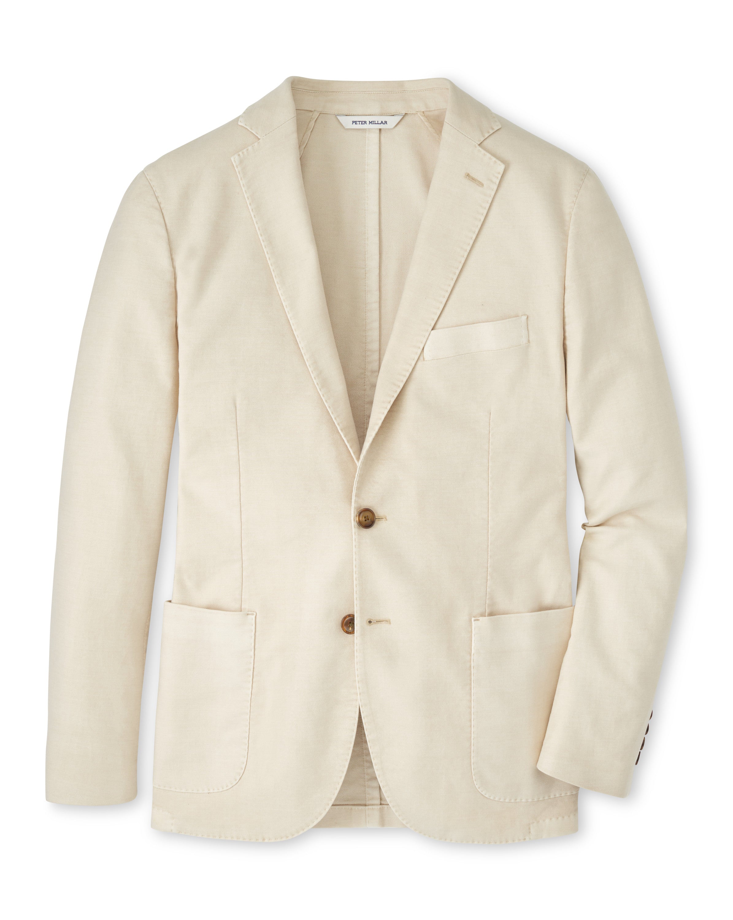 Weekend Soft Jacket in navy cotton-stretch with soft texture, crafted by PETER MILLAR for HCO style