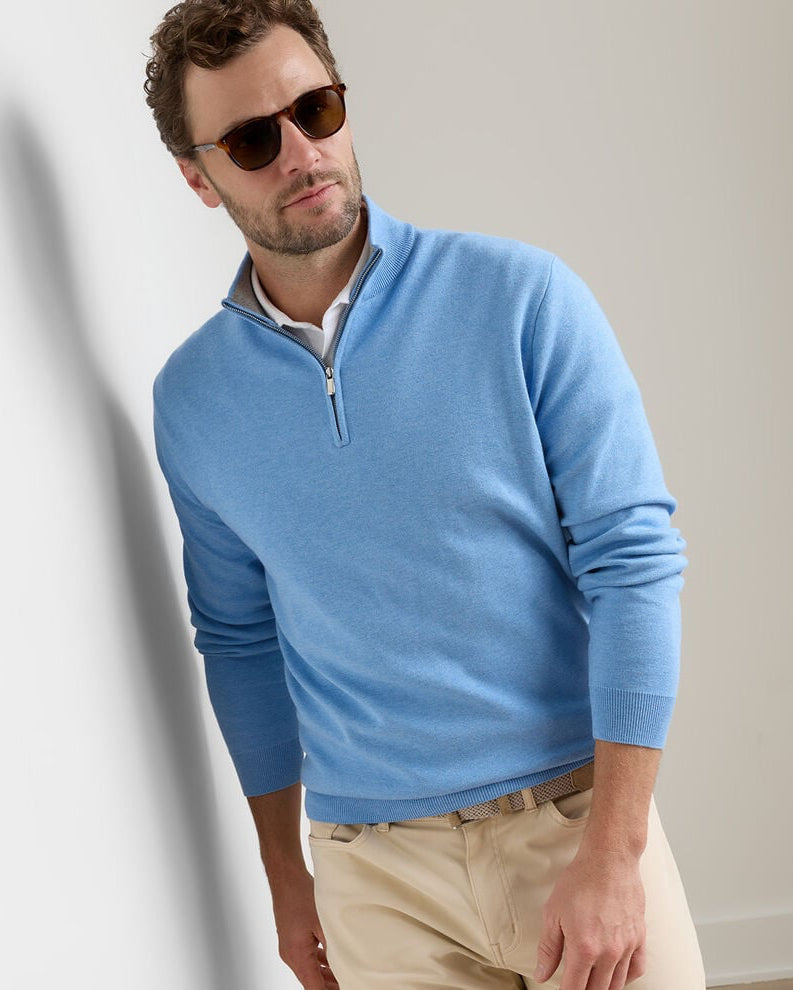 Coolspun Lite Cotton Quarter-Zip Sweater