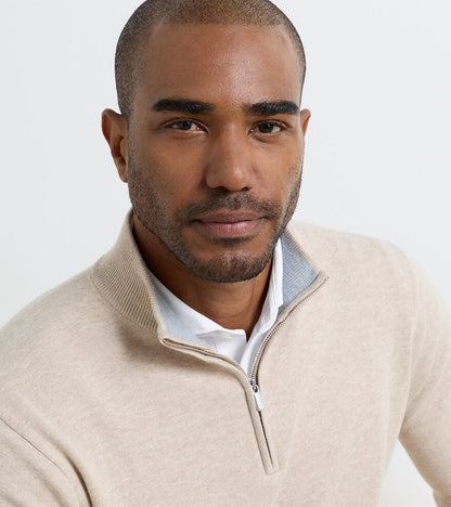 Coolspun Lite Cotton Quarter-Zip Sweater