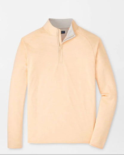 Stealth Performance Quarter-Zip - Light Orange Sorbet pullover with moisture-wicking fabric by PETER MILLAR