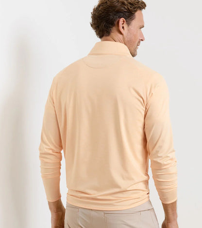 Stealth Performance Quarter-Zip - Light Orange Sorbet pullover with moisture-wicking fabric by PETER MILLAR
