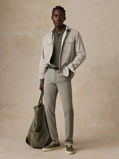 Stretch Terry Corduroy Workshirt - Tundra Stone
