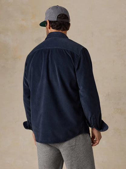 Stretch Terry Corduroy Workshirt - Abyss Navy