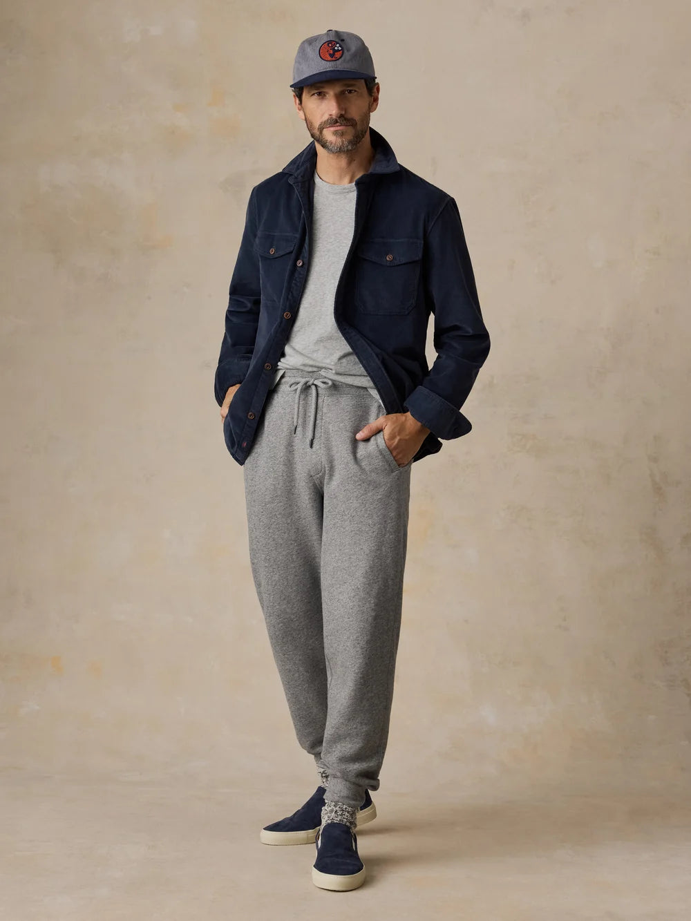Stretch Terry Corduroy Workshirt - Abyss Navy