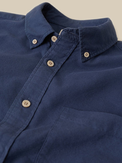 Laundered Oxford Shirt - River Navy