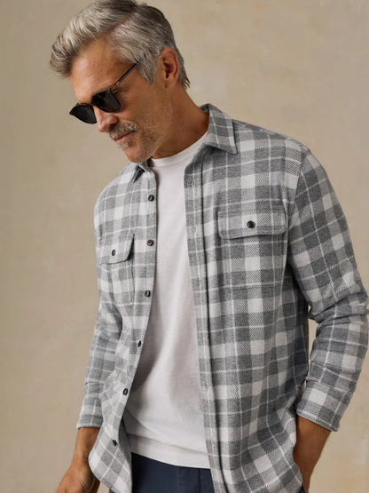 Legend Sweater Shirt - Stone Hollow Plaid