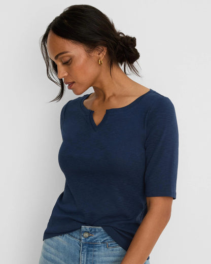 Nzt Elbow Sleeve Notch Tee