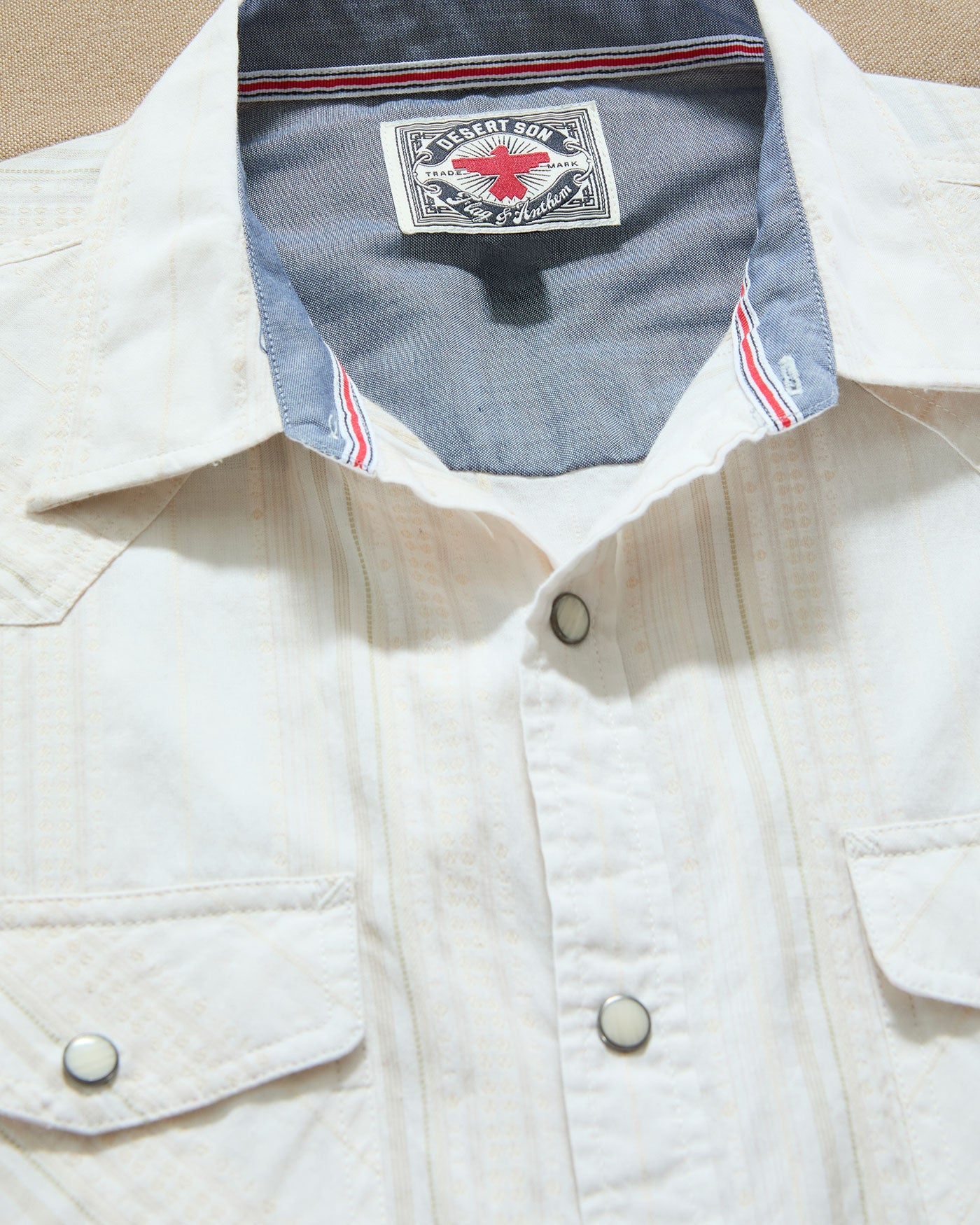 Hueytown LS Textured Stripe Western Shirt
