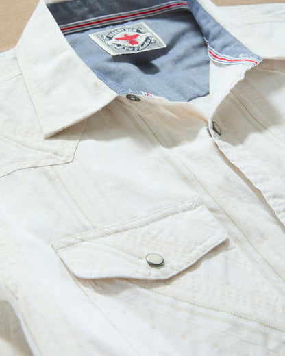 Hueytown LS Textured Stripe Western Shirt