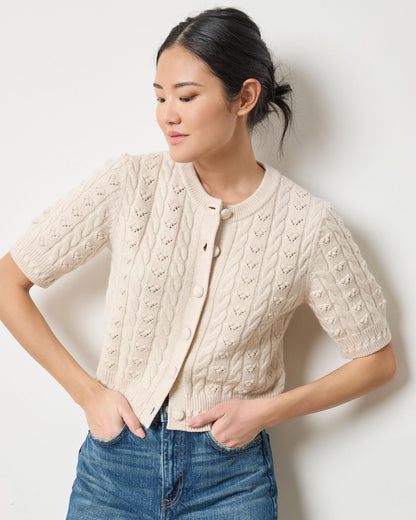 Short Sleeve Cardigan Sweater