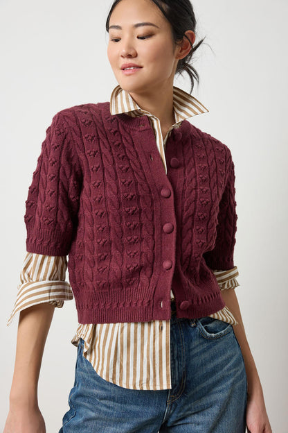 Short Sleeve Cardigan Sweater