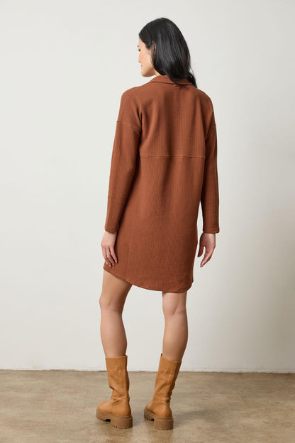 Split Neck Collared Dress