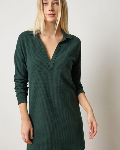 Split Neck Collared Dress