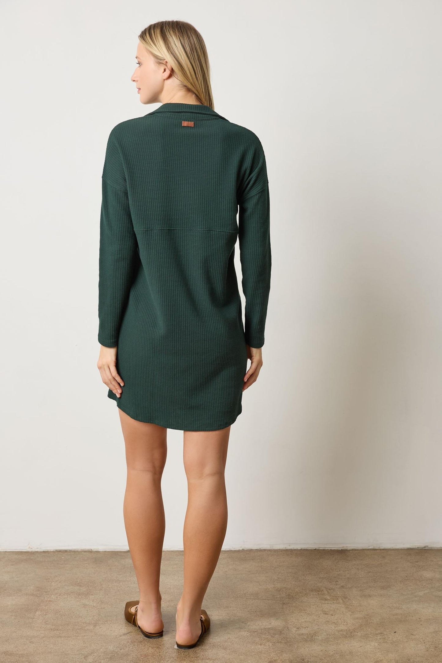 Split Neck Collared Dress