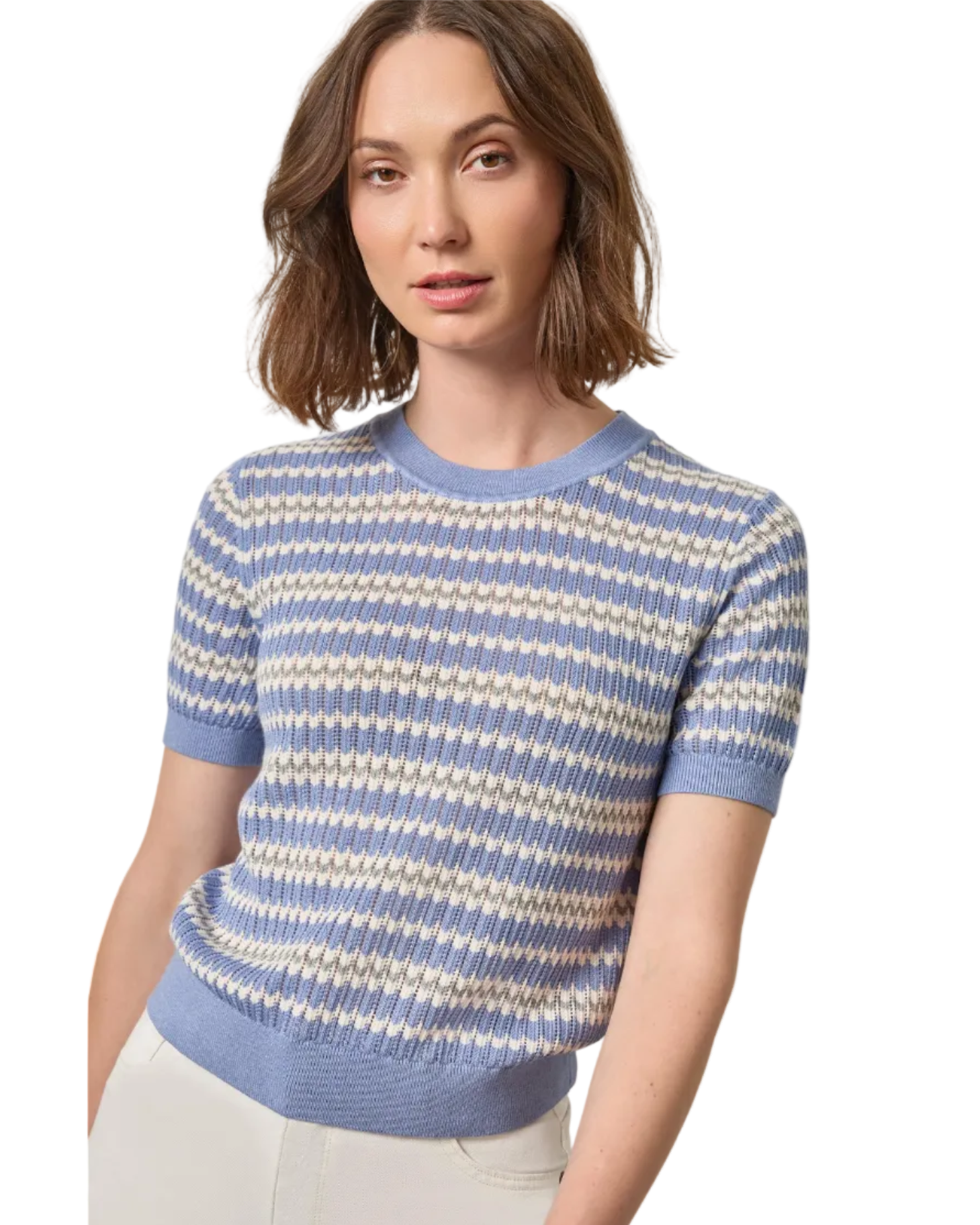 Novelty Stripe Crewneck Sweater