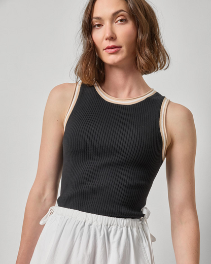Contrast Trim Knit Tank