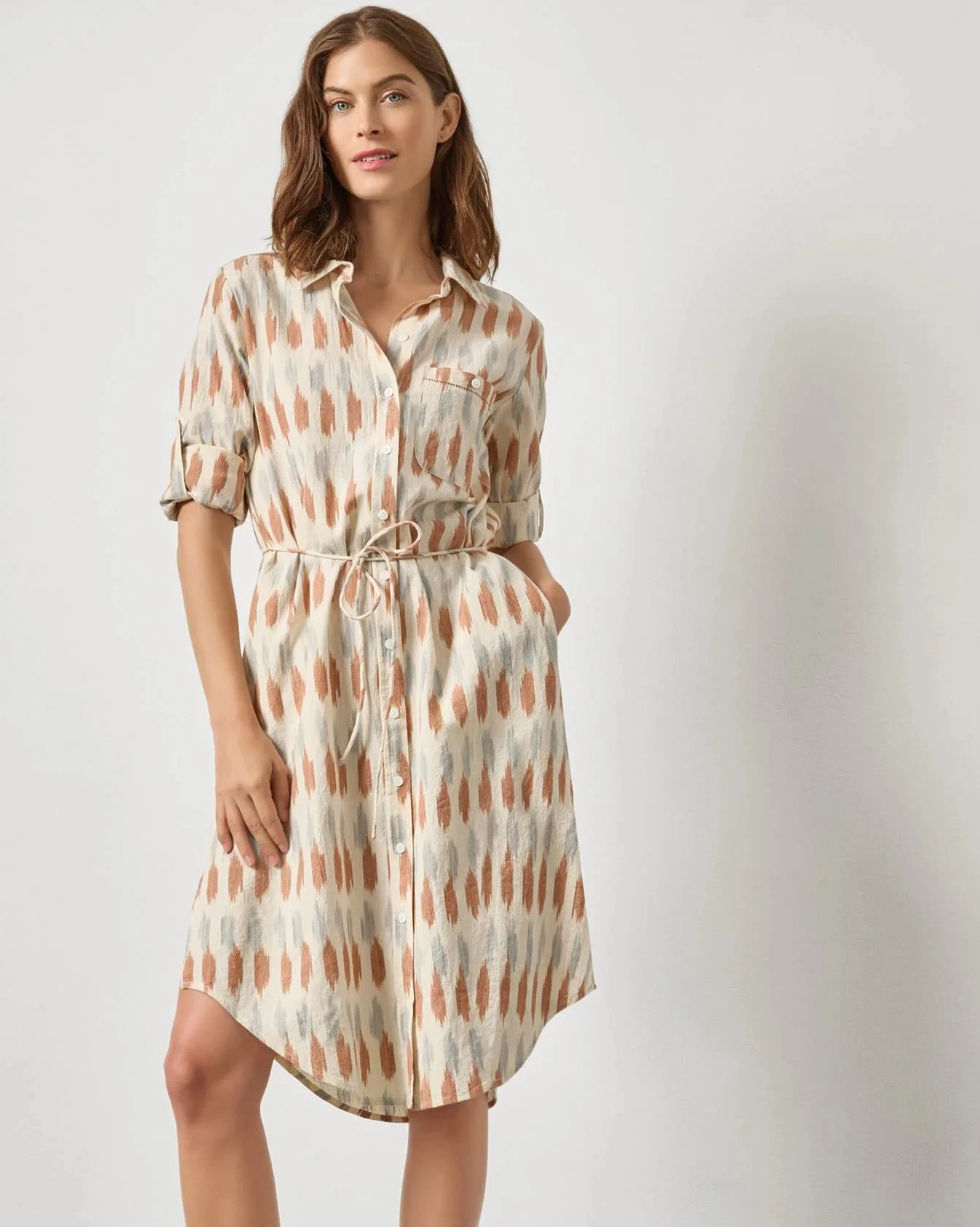 Ikat Shirt Dress