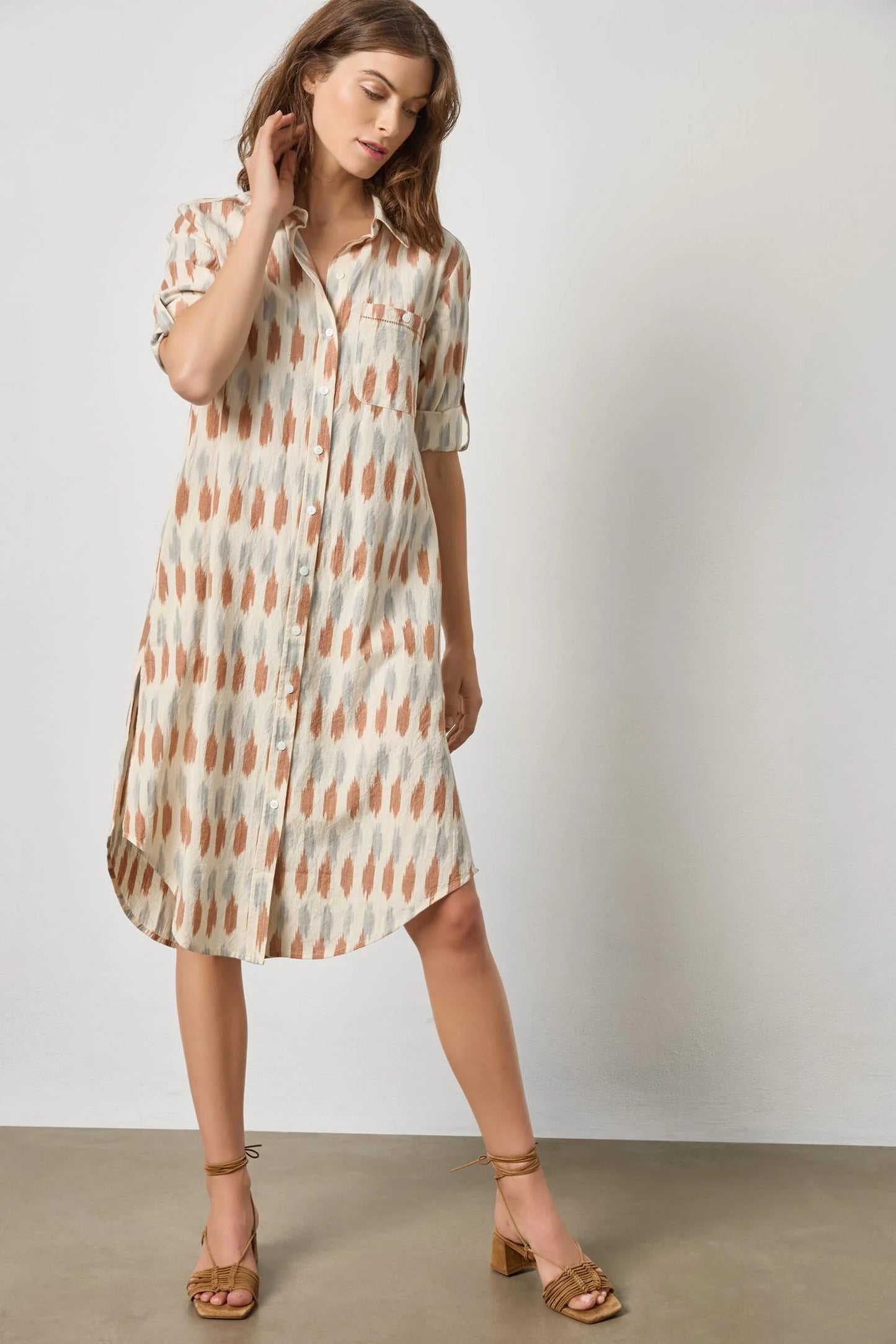 Ikat Shirt Dress