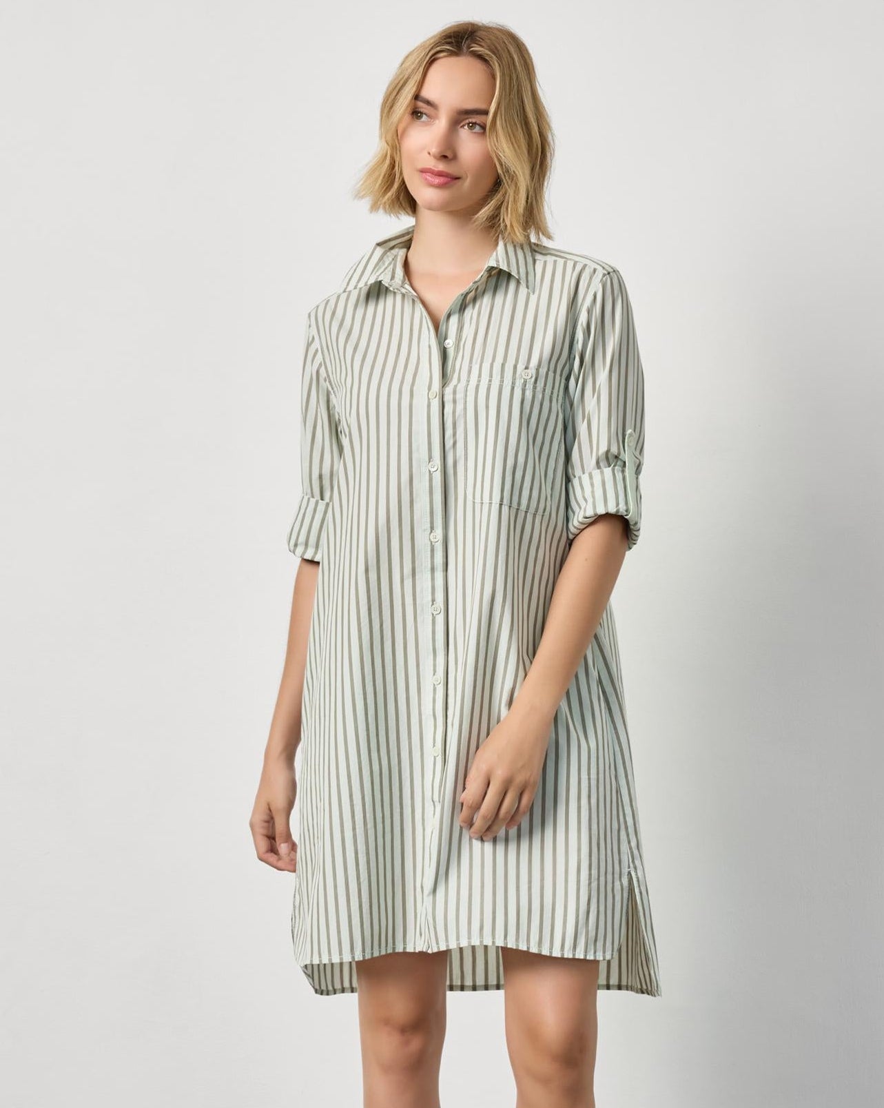 Striped Shirt Dress