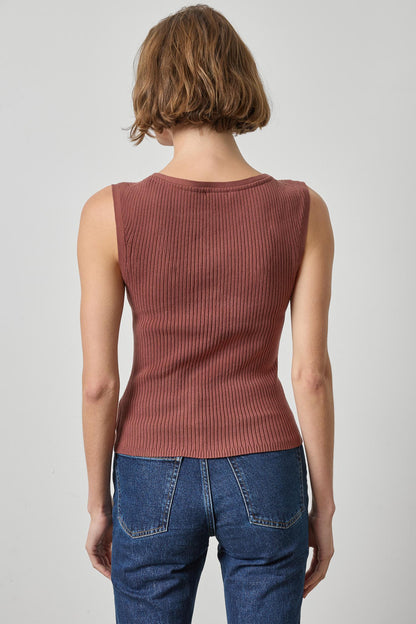 Sleeveless Rib Top