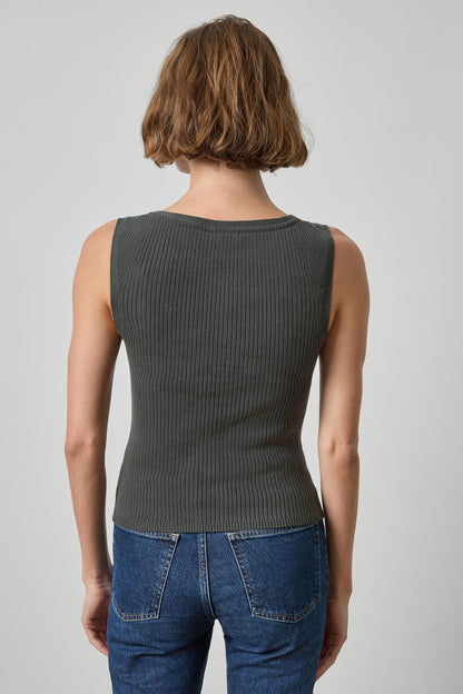 Sleeveless Rib Top