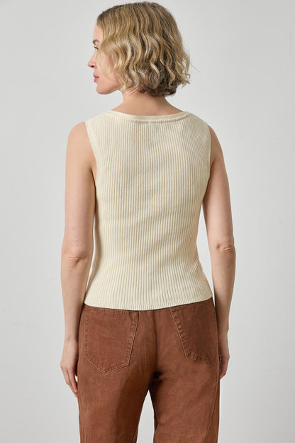 Sleeveless Rib Top
