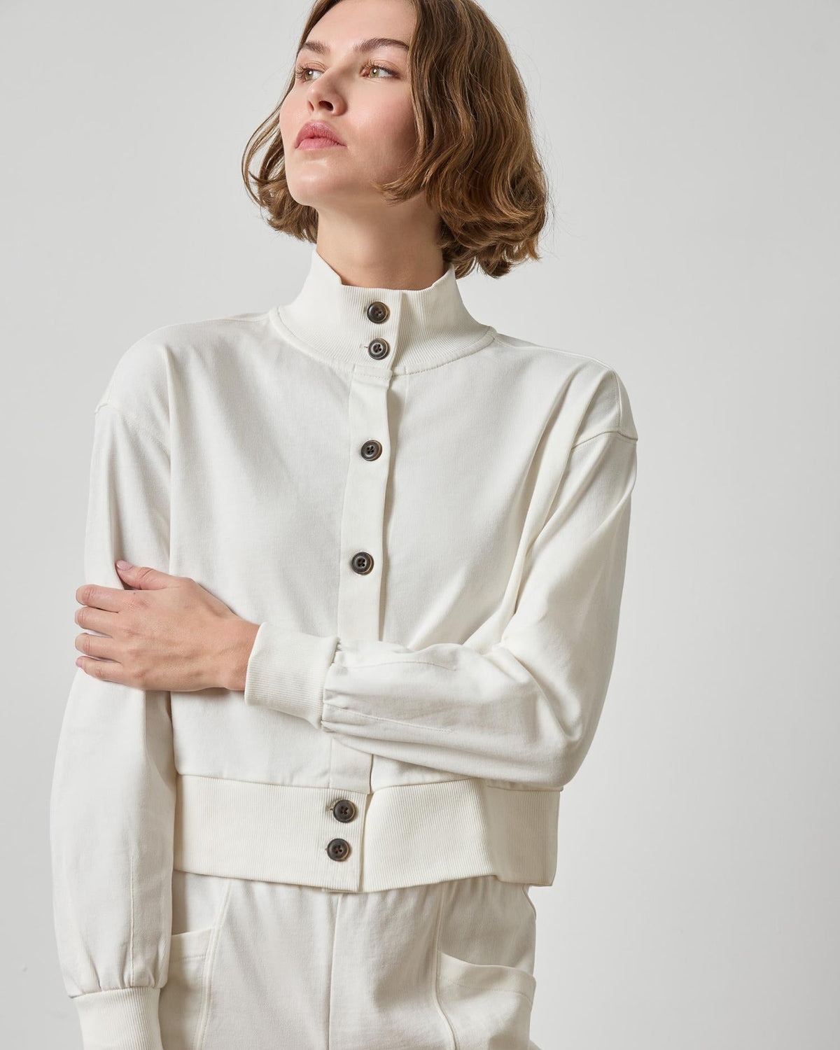 Mock Neck Cardigan