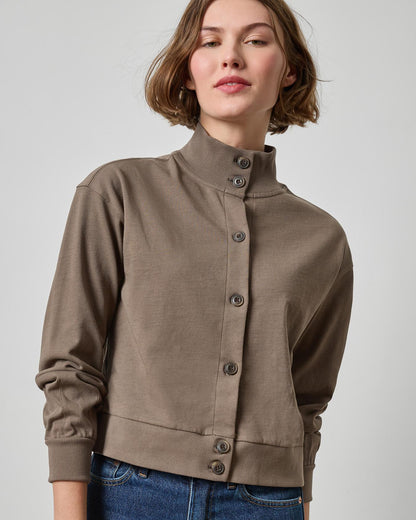 Mock Neck Cardigan