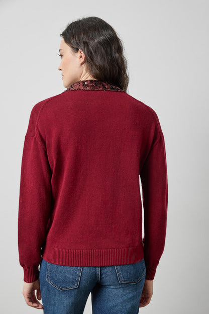 Sequin Polo Sweater
