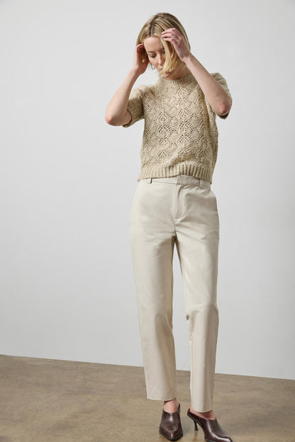 Short Sleeve Tinsel Sweater