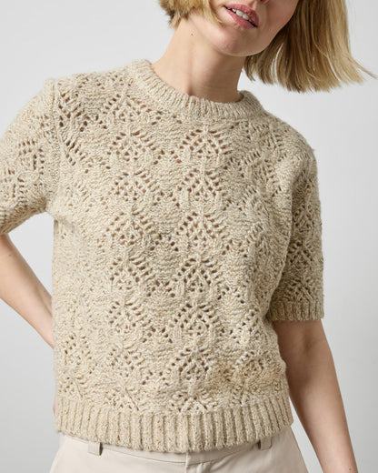 Short Sleeve Tinsel Sweater