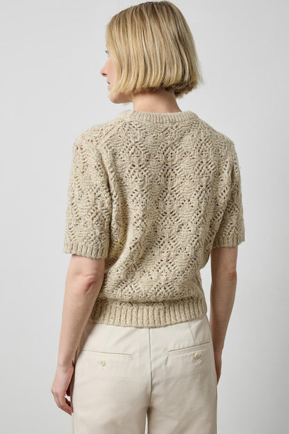 Short Sleeve Tinsel Sweater