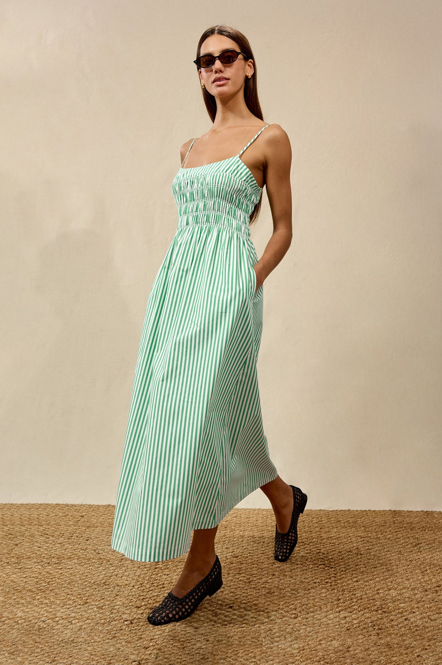 Primrose - Emerald Stripe